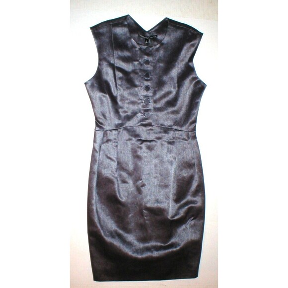 NWT $595 Theyskens' Theory Drace Dress Gray Silver Purple Office Party 8 Womens - Picture 3 of 8